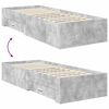 vidaXL Bettrahmen Beton Grau und Silber 70 x 190 cm Holzwerkstoff