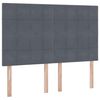 vidaXL Bett mit Stauraum und LED Dunkelgrau 140 x 190 cm Samt
