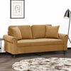 vidaXL 2-Sitzer-Sofa mit Zierkissen Braun 140 cm Samt