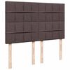vidaXL Boxspringbett mit Matratze Dunkelbraun 140x190 cm Stoff