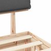 vidaXL Bettgestell mit gepolstertem Kopfteil Dunkelgrau 140 x 190 cm