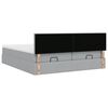vidaXL Ottoman-Bett mit Matratzen & LEDs Hellgrau 180x200 cm Stoff