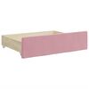 vidaXL Tagesbett Ausziehbar mit Schubladen Rosa 90x200 cm Samt