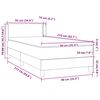vidaXL Boxspringbett mit Matratze Hellgrau 90x210 cm Samt