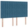 vidaXL Bett mit Stauraum und LED mit LED Dunkelblau 140 x 190 cm Samt