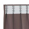 vidaXL Verdunkelungs-Vorh&auml;nge mit Ringen 2 pcs Dunkelbraun
