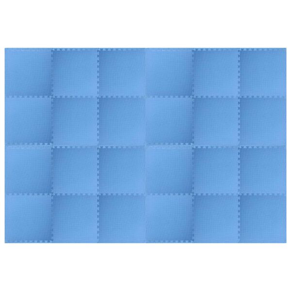 vidaXL Puzzle-&Uuml;bungsmatten 24 pcs Blau 8,64 ㎡ EVA-Schaum