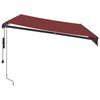 vidaXL Markise Automatisch mit LEDs Weinrot 350x250 cm