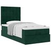 vidaXL Ottoman-Bett mit Matratzen Dunkelgr&uuml;n 90x190 cm Samt