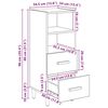 vidaXL Sideboard Altholz 34 x 34,5 x 90 cm Holzwerkstoff