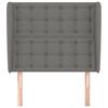 vidaXL Kopfteil mit Ohren Dunkelgrau 83x23x118/128 cm Stoff