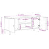 vidaXL TV-Schrank 105x33x46 cm Massivholz Mango