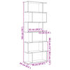 vidaXL Raumteiler-B&uuml;cherregal 6 Etagen Grau Sonoma 70x24x193 cm