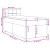 vidaXL Boxspringbett mit Matratze Blau 90x190 cm Stoff