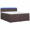 vidaXL Boxspringbett mit Matratze Dunkelbraun 180 x 200 cm Stoff