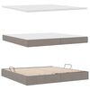vidaXL Aufbewahrungsbett mit Matratze Taupe 200 x 200 cm Polyester