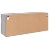 vidaXL TV-Wandschrank mit LED-Leuchten Grau Sonoma 100x30x40 cm