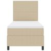 vidaXL Boxspringbett Hellgrau und Weiß 193 x 90 x 128 cm Cordstoff