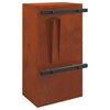 vidaXL Briefkasten mit Speicher Rostig 30 x 20 x 55 cm Wetterfeststahl