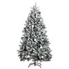 vidaXL K&uuml;nstlicher Weihnachtsbaum Klappbar 300 LEDs & Kugeln 210 cm