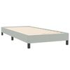 vidaXL Boxspringbett mit Matratze & LED Hellgrau 90x220 cm Samt