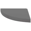vidaXL Eck-Schweberegal Hochglanz-Grau 35x35x3,8 cm MDF