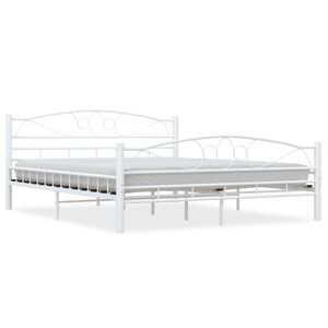 vidaXL Bettgestell Wei&szlig; Metall 160&times;200 cm