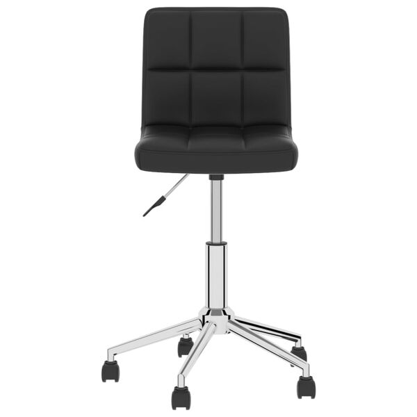 vidaXL Esszimmerst&uuml;hle 2 Stk. Drehbar Schwarz Kunstleder