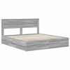 vidaXL Bettrahmen Graues Sonoma 200 x 200 cm Ingenieurs Holz