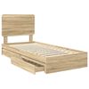 vidaXL Aufbewahrungsbett Sonoma-Eiche 75 x 190 cm Holzwerkstoff