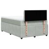 vidaXL Boxspringbett mit Matratze Hellgrau 120x200 cm Samt