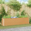 vidaXL Hochbeet Hellbraun 290 x 50 x 68 cm Verzinkter Stahl