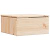vidaXL Nachttisch Braun 37 x 35 x 18,5 cm Massivholz Kiefer