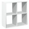 vidaXL Raumteiler B&uuml;cherregal Wei&szlig; 69,5 x 29 x 69,5 cm Holzwerkstoff