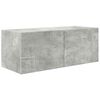 vidaXL TV-Schrankset Wandmontiert 2 pcs Beton Grau Holzwerkstoff