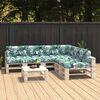 vidaXL Palettensofa-Auflagen 7 Stk. Blattmuster