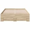 vidaXL Bettrahmen mit Schubladen Braun 120 x 190 cm Holzwerkstoff