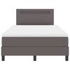 vidaXL Boxspringbett mit Matratze Grau 120 x 200 cm Kunstleder