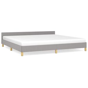 vidaXL Bettgestell ohne Matratze Hellgrau 200x200 cm Stoff