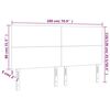 vidaXL LED Kopfteil Dunkelgr&uuml;n 180x5x118/128 cm Samt