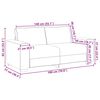 vidaXL 2-Sitzer-Sofa Hellgrau 180x77x82 cm Stoff