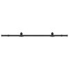 vidaXL Schiebet&uuml;rbeschlag-Set 200 cm Stahl Schwarz
