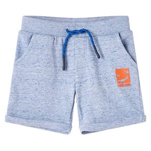 vidaXL Kindershorts mit Kordelzug Blau Melange 116
