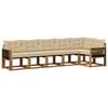 vidaXL Outdoor-Sofagarnitur 6 stk. Natur und Beige