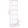 vidaXL B&uuml;cherregal/Raumteiler Betongrau 40x30x166 cm