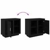 vidaXL Sideboard Schwarz Eichen-Optik 80 x 40 x 75 cm Holzwerkstoff