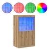 vidaXL LED-Sideboard Braun 60 x 37 x 100 cm Holzwerkstoff