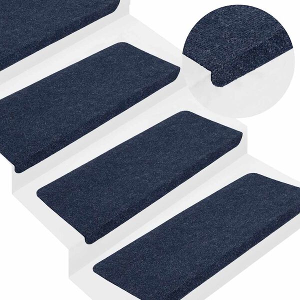 vidaXL Stufenmatten Selbstklebend 30 Stk. Blau 65x24,5x3,5 cm