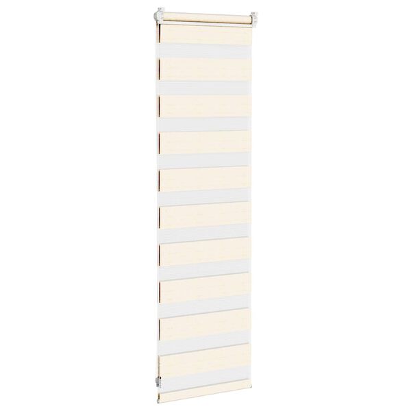 vidaXL Doppelrollo Marmorbeige 45x100 cm Stoffbreite 40,9 cm Polyester