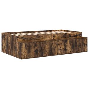 vidaXL Bettrahmen Geräucherte Eiche 70 x 190 cm Holzwerkstoff